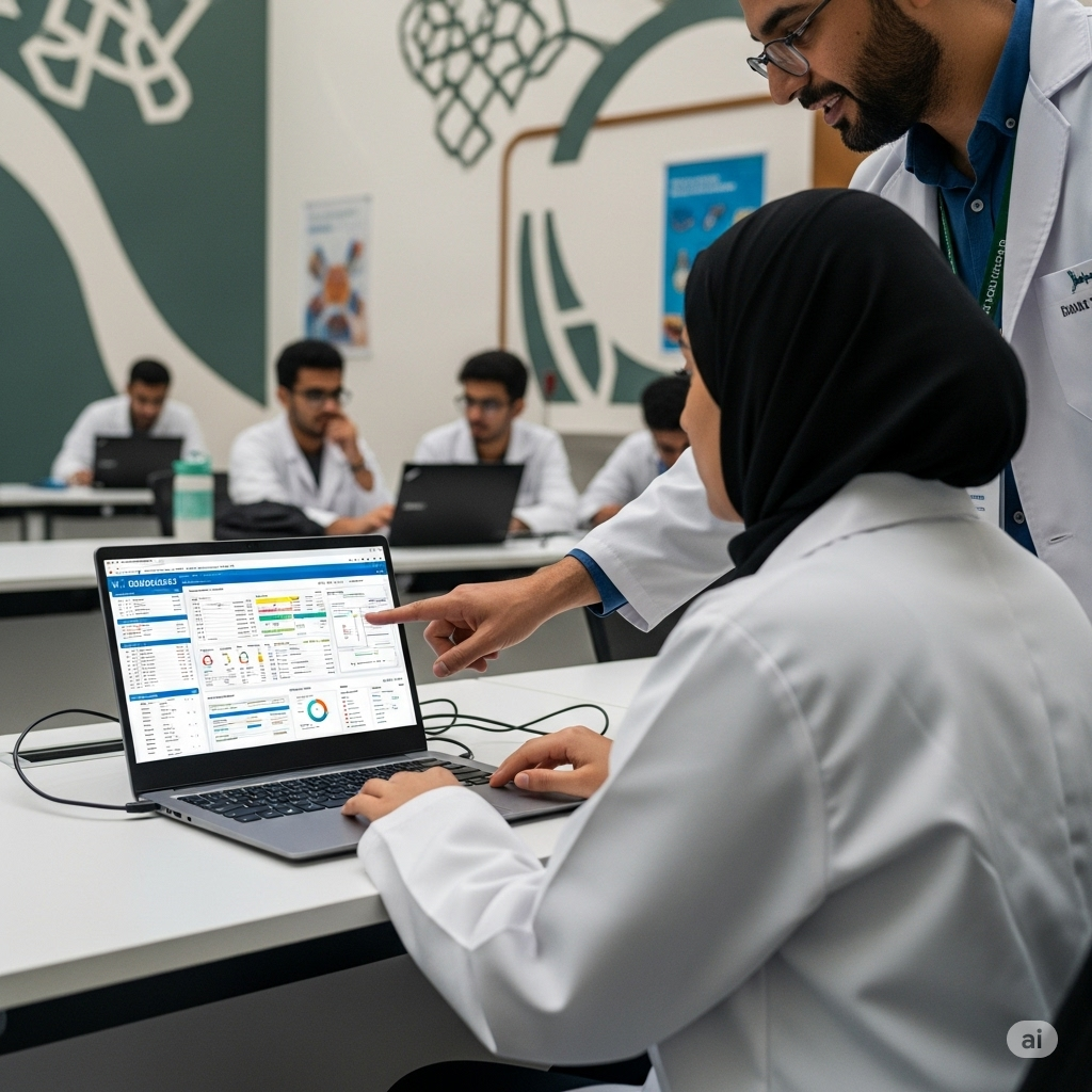 University training platform interface showing educational modules and assessment tools
